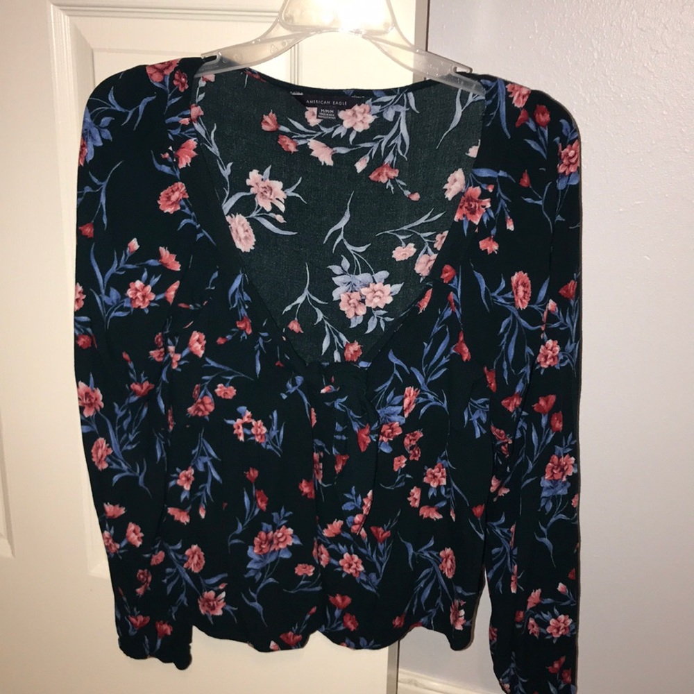 American Eagle Floral Blouse